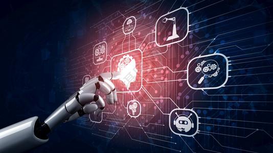 3d进行人工智能ai机器人和开发研究为生活者的未来服务数字据挖掘和